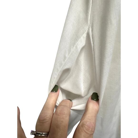 Vintage Gilead White Embroidered Nightgown & Robe Set Medium Cottagecore Lace - Picture 9 of 16